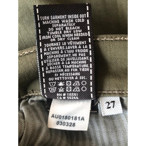 7 for All Mankind The Skinny Jeans in Olive Green - Picture 8 of 8